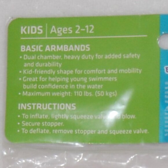 NWT Speedo Basic Armbands, 2 Pairs, Age 2-12 - Picture 6 of 8